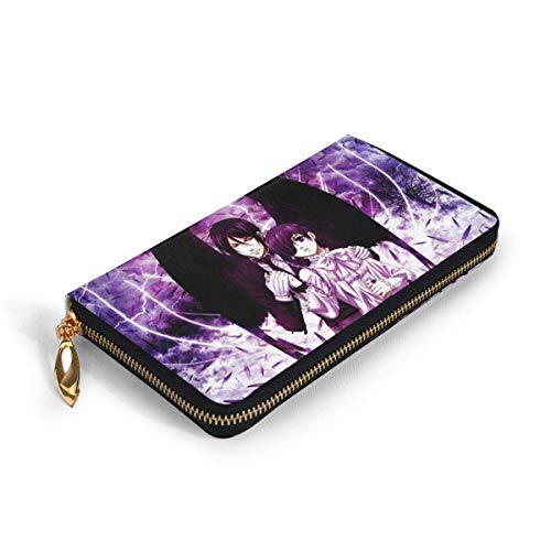XCNGG Cartera de mayordomo Negra con Bloqueo RFID, Carteras con Cremallera de Cuero Genuino, Monedero, Monedero de Viaje, Organizador de Tarjetero, Bolso de Mano