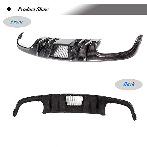 XOBO Difusor Trasero para Mercedes Benz W204 Sport C250 C300 C63 AMG Sedan Coupe 2008-2011 Difusor de Labios de Parachoques Trasero de Fibra de Carbono Kit de Cuerpo de alerón de Salida Doble