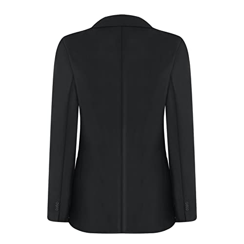 YEAHDOR Chaqueta Casual Elegante para Hombre Slim Fit Blazer de Hombre con Botón Chaquetas de Traje Formal Abrigos Negocios para Hombre Color Puro Negro 6XL