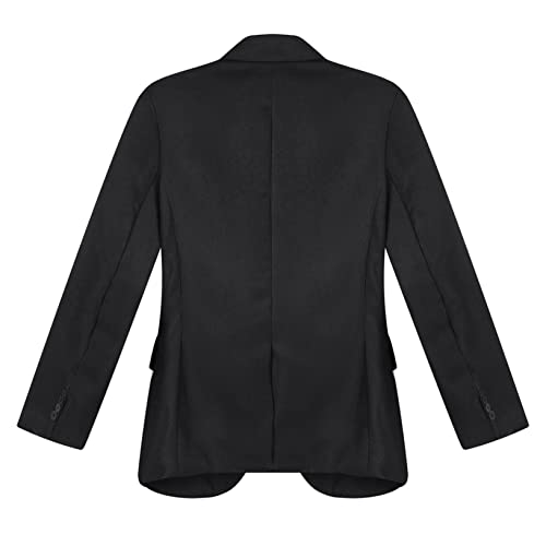 YEAHDOR Chaqueta Casual Elegante para Hombre Slim Fit Blazer de Hombre con Botón Chaquetas de Traje Formal Abrigos Negocios para Hombre Color Puro Negro 6XL