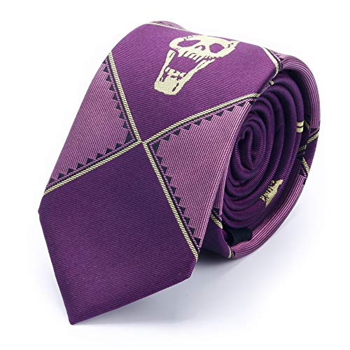 YuDanae JoJos Bizarre Adventure Kira Yoshikage - Corbata de seda para disfraz de cosplay (Púrpura)