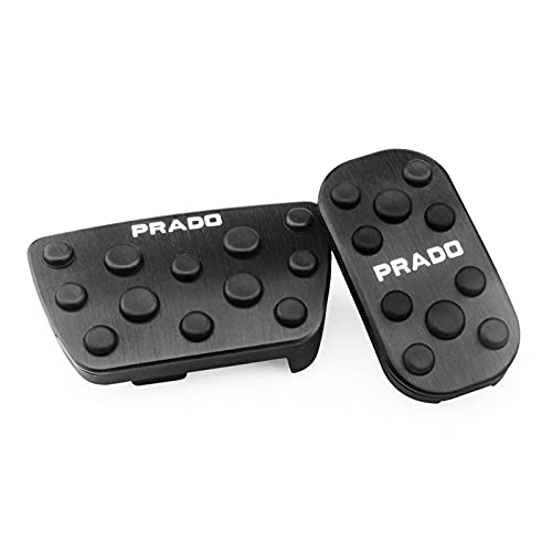 YYAN Acelerador de Aluminio Acelerador Freno Pedales de Embrague Placa de Placa Ajuste para Toyota Land Cruiser Prado 150 2010-2017 2018 2019 2020 Accesorios (Color Name : AT Black)