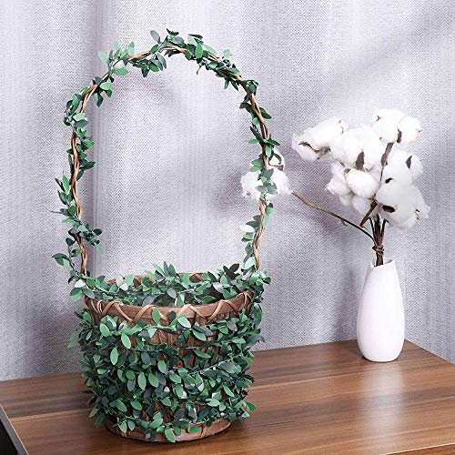 yyuezhi Guirnalda Simulacion Alambre Verde Hoja Lvy Garland Follaje Hojas Verdes Guirnalda Colgante Primavera con Guirnalda Verde Decoración de Corona de Simulación Navideña 7.5 Metros 2 Piezas
