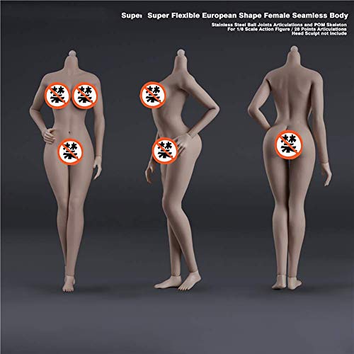 ZSMD Conjunto Completo Cuerpo De Silicona 1/6 Muñecas Tipo De Cuerpo Regordete Belleza Sexy Europea Y Americana (Cabeza Esculpida No Incluida)